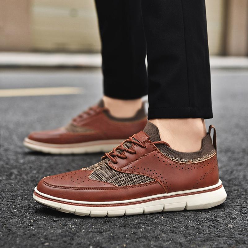 2024 Fashion Summer Men's Casual Fashion Breathable Brand Leather Shoes Shirts Sports Luxury Le Fu Shoes Oxford Driving Shoes