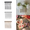8-tooth Metal Insert CombTwisted Comb Crown Comb Iron Fork Comb Accessory