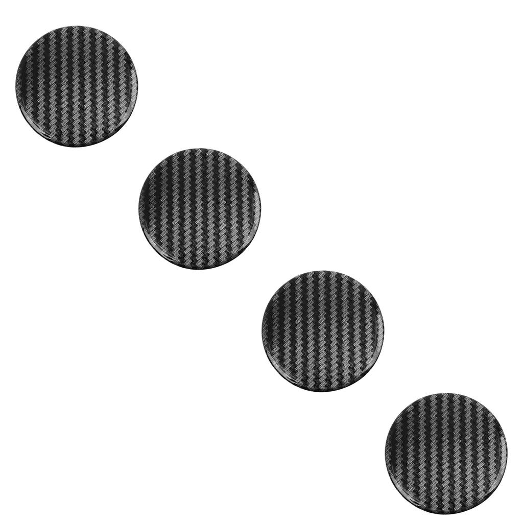 Uxcell Wheel Center Cap Stickers, Clear Resin Carbon Fiber, Pack of 4, 60mm