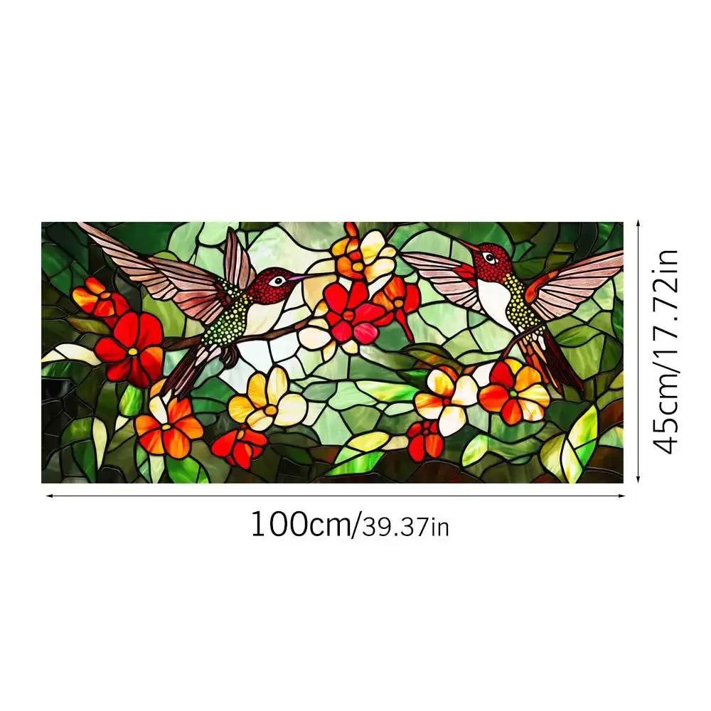 PVC Privacy Window Film Electrostatic Glass Stickers Geometric Abstract Mosaic Pattern Window Sticker Room Bathroom Home Decor