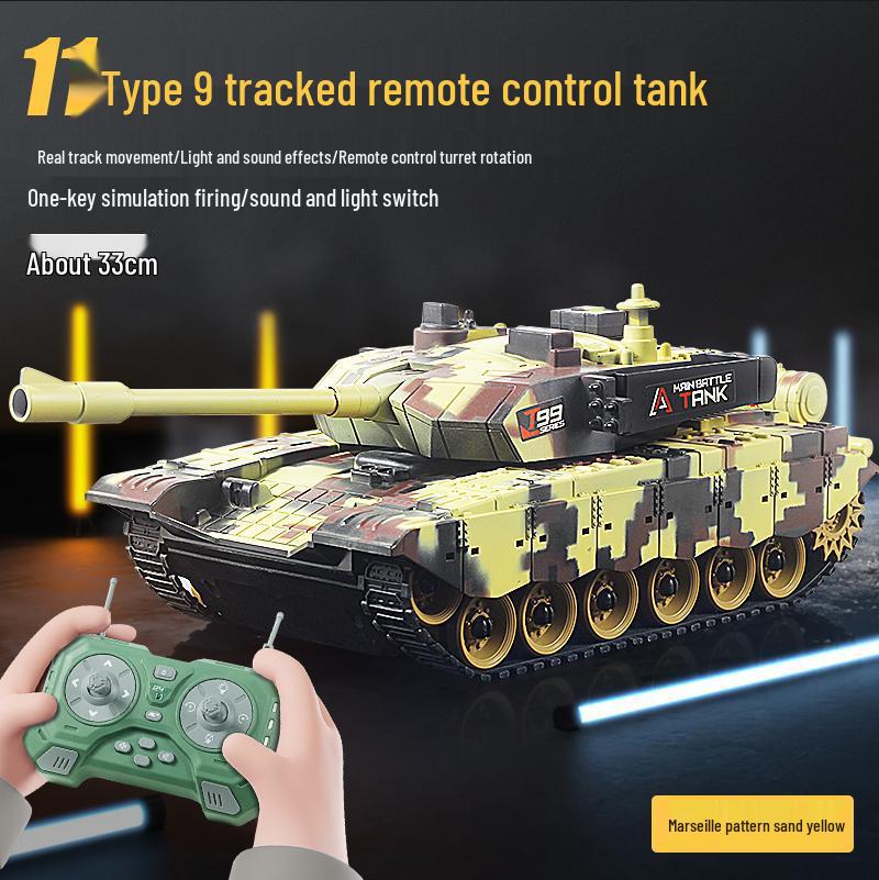 Rechargeable Action Remote Control Tank Car for Kids with Firing Cannon Model