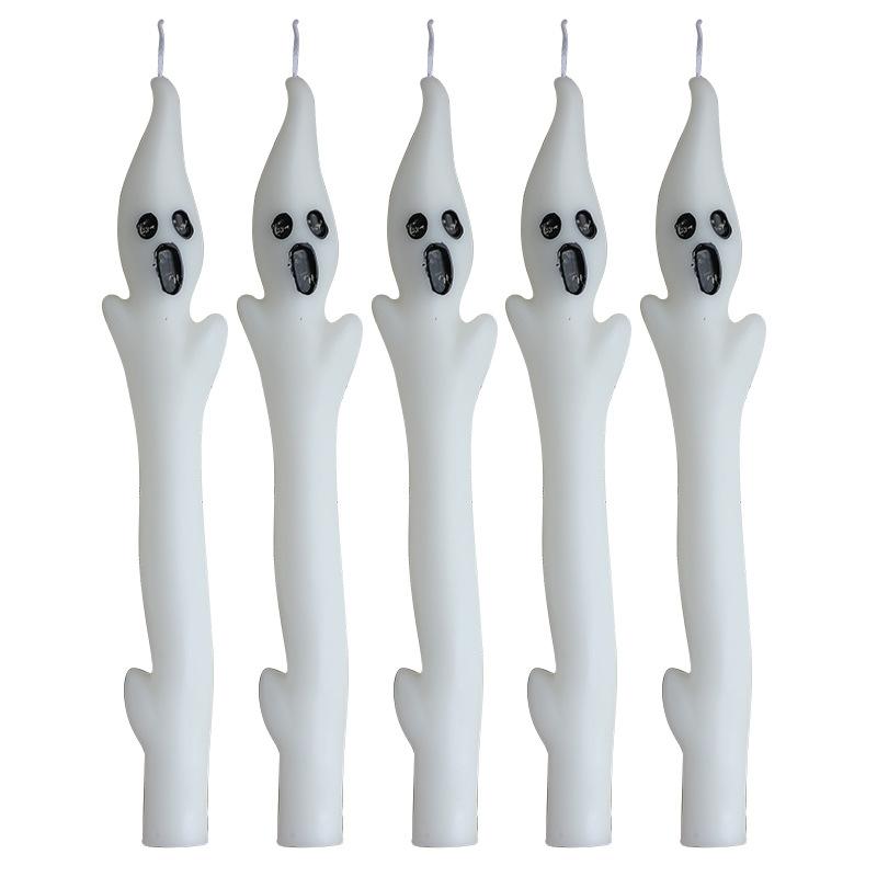 Cute Ghost Taper Candles Halloween Decorations Halloween Centerpieces for Tables Spooky Ghosts Candle Decor for Home Party Room