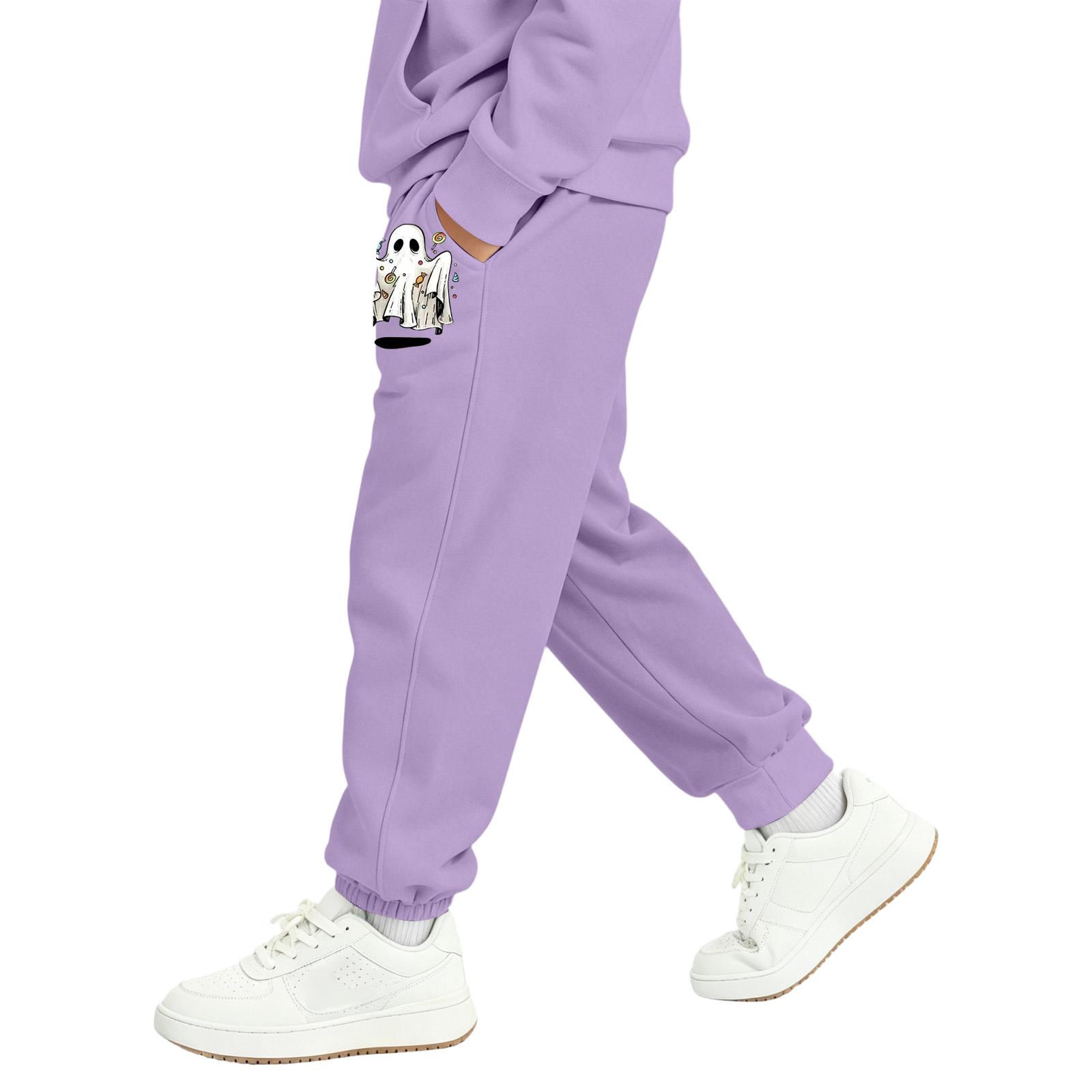 Kids Halloween Print Sweatpants with Pockets for Boys and Girls 100