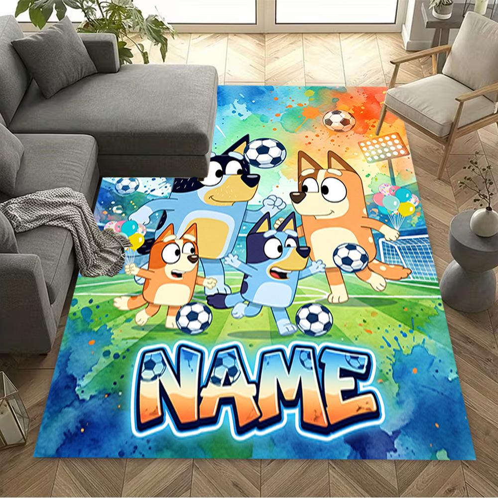 Soccer Fun Personalized Text Area Rug Suitable for Dining Room Hallway Bedrooms Outdoor Anti-slip Rug Office home decor