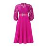 2024 European American Style Women Sexy Lace Pleated Hollow Dress