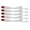 5pcs Testa Rossa Pesce Artificiale Esca Morbida da Pesca Lure da Pesca Attrezzatura (testa rossa)