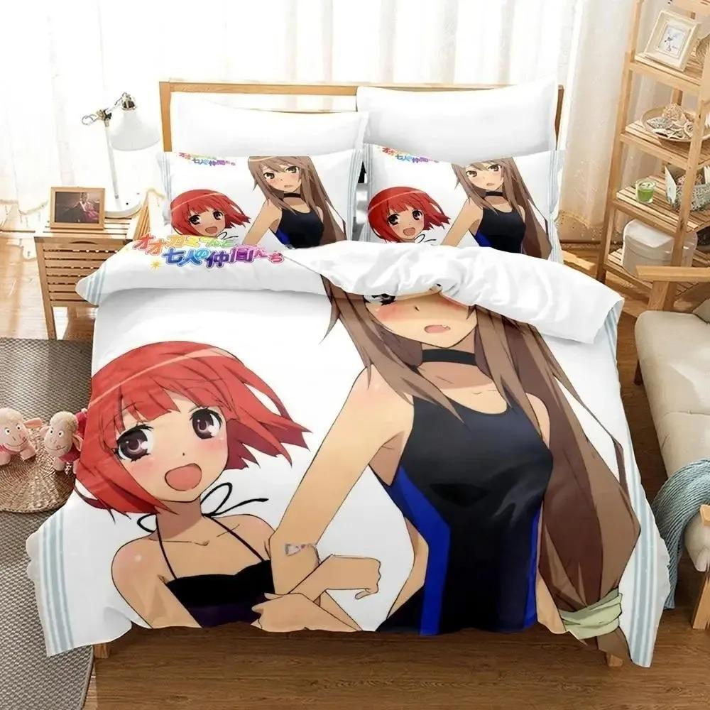 Okami-san And Her Seven Companions Bedding Set Bedroom Soft Modern Bedspreads Comefortable Duvet Cover Quilt Cover Pillowcase
