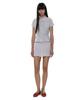 PARTIMENTO WOMEN Pwc Cotton Lace Trim Gored Mini Skirt_Light Grey