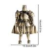 Action Figure Multi-Jointed Multi-Jointed Medieval Knight Full Body Model Flexible Statue Movable Figurine with 360 Degree