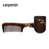Tan Mujiang Ebony Wood Hair Comb & Mirror Gift Set