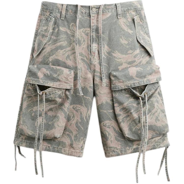 

Zara Comfortable Loose Wash Printed Casual Shorts Men shorts Gray 0840414-802 S