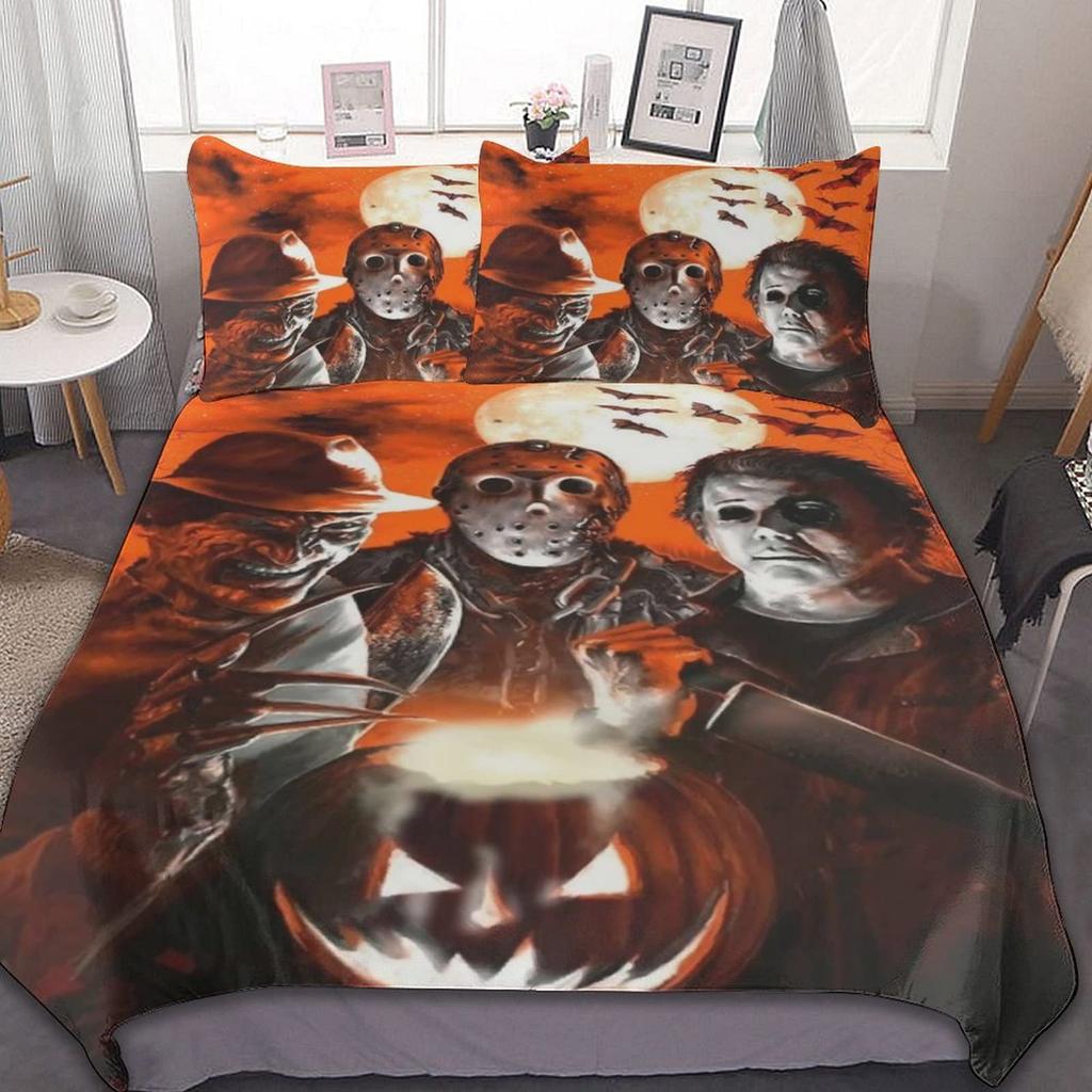 Horror Soft Comfortable Bedding Three-Piece Quilt Cover
