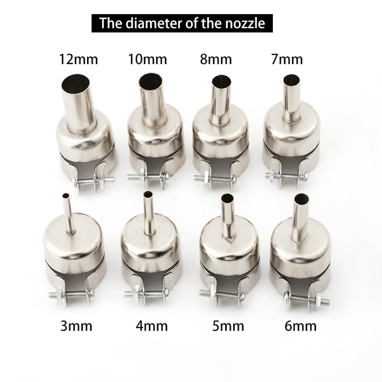 

Heat Gun Nozzle /Set Heat Gun Nozzles Kits For Hot Air Soldering Station Repair Tools 3/4/5/6/7/8/10/12mm) Nozzles Tips