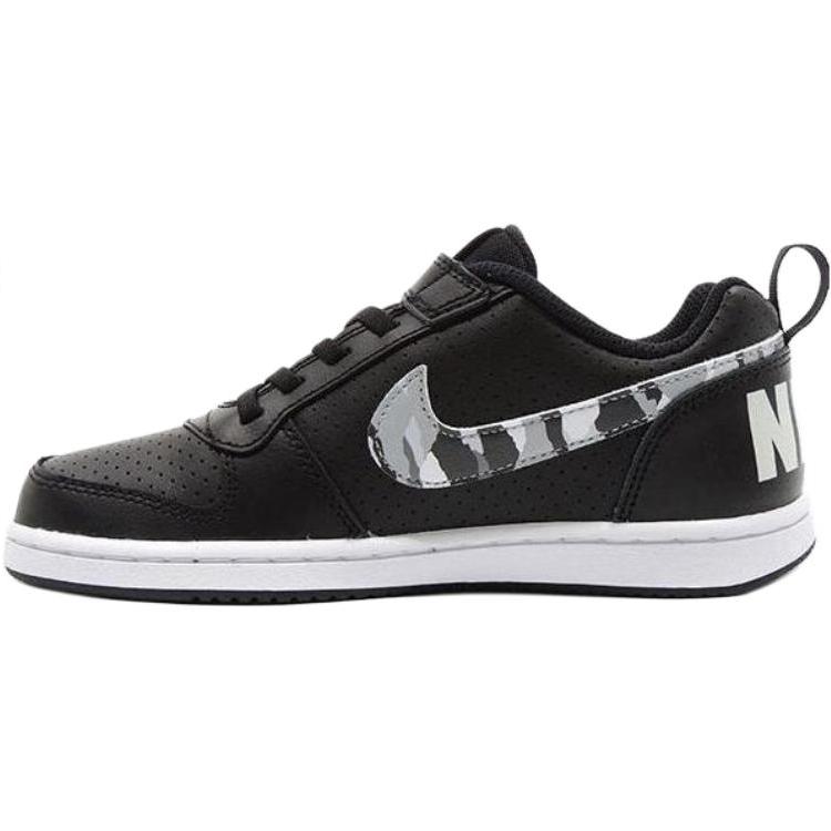 

Nike Court Borough Low top Skateboard Shoes Black White Children Aged 3 7 Years Old 870025-005 28