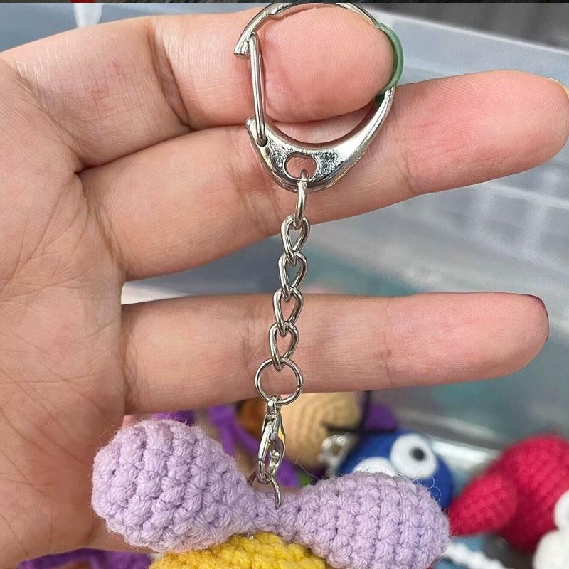 11-200pcs Lobster Clasp Key Ring Keychain C Shape Clasps Connector Hook For DIY Jewelry Making Finding Key Chain Accessories