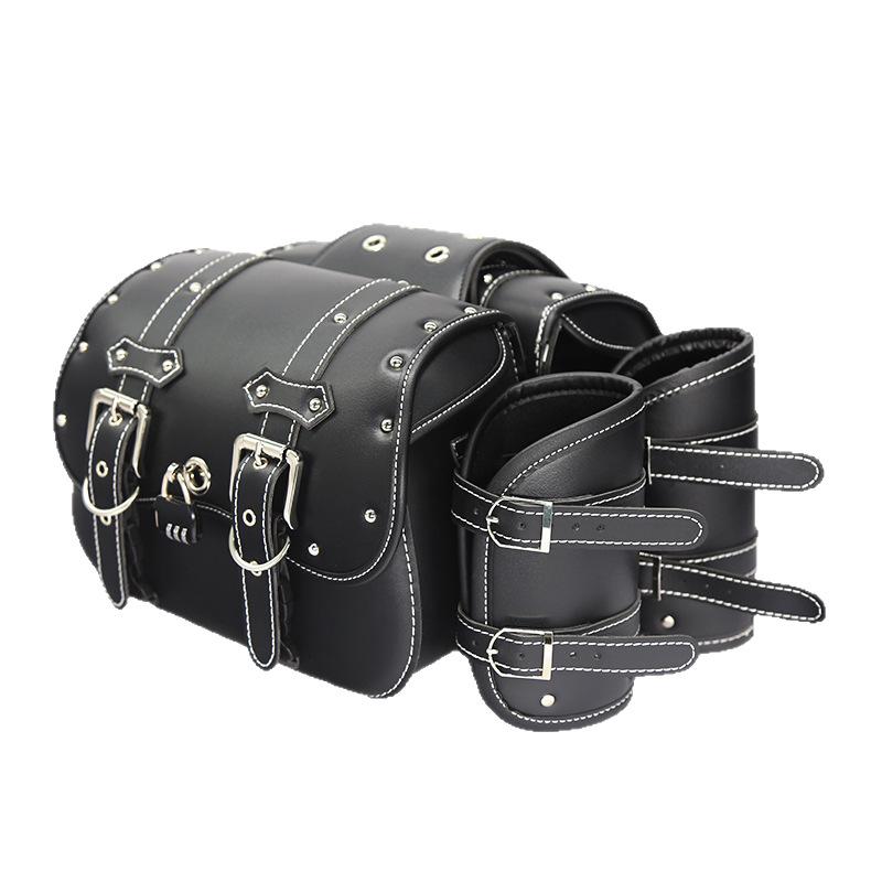 Universal Retro Motorcycle Saddlebag with Lock