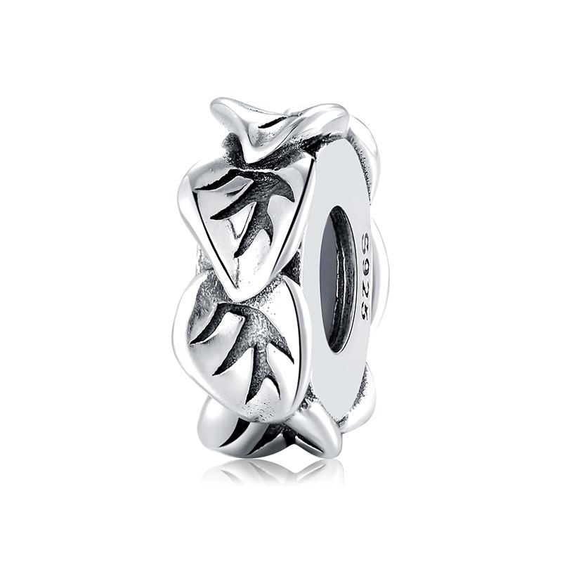 S925 Sterling Silver Beaded Spacer Beaded Diamond Flower Positioning Bead Bracelet Diy Jewelry Accessories