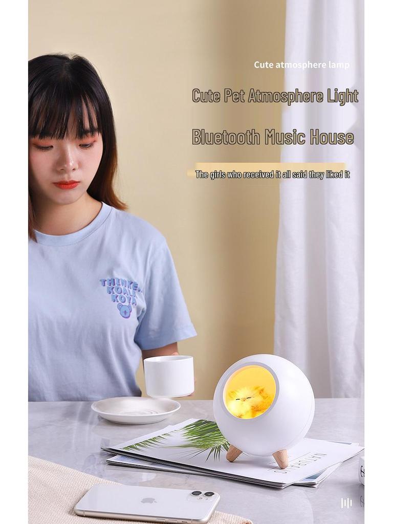 Kreatives Katze Atmosphäre Nachtlicht - USB Wiederaufladbar, Kinder Touch Nachttischlampe