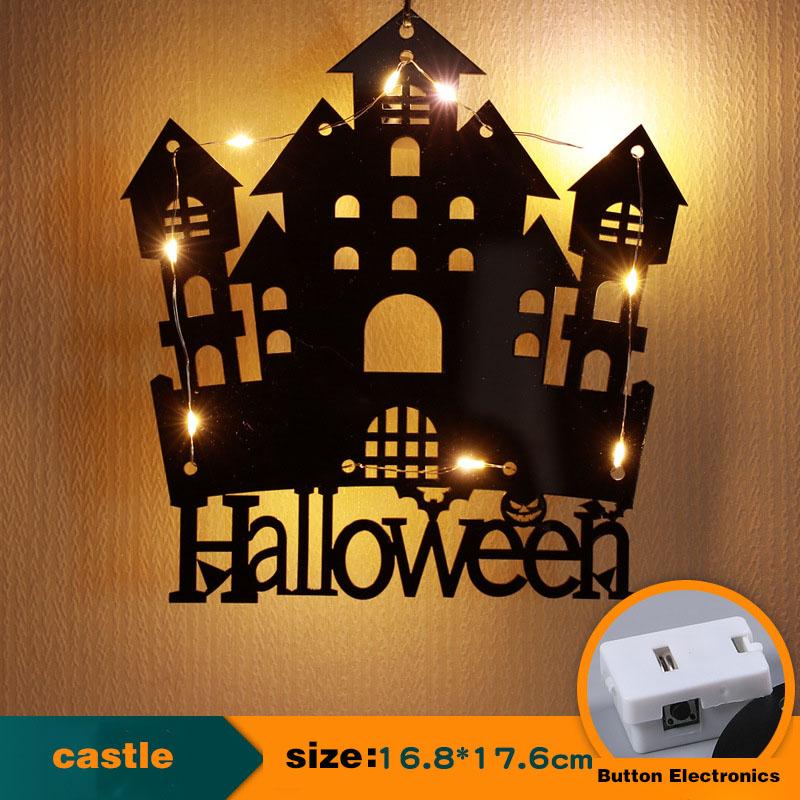 Halloween Luminous Decoration Halloween Pumpkin Party Props Halloween Party Pendant Hanging Spider Web Wizard Castle Black Cat
