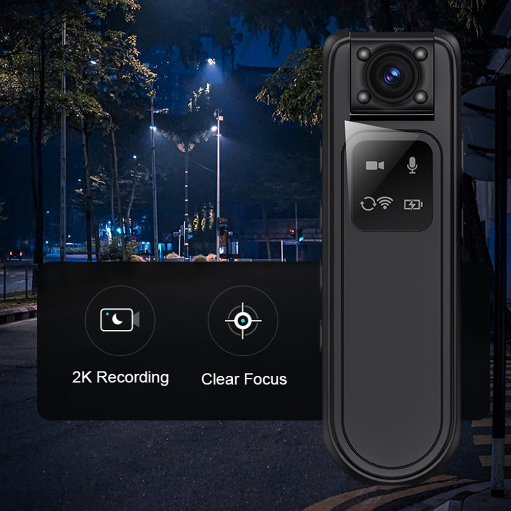 HD 2K Wearable Police Body Cam Mini Camera Infrared Night Vision WiFi Motorcycle Bike Car DVR for Security Guard Law Enforcement