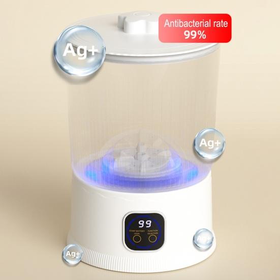 Mini Mașină de Spălat 2L Fără Fir Curățător Lenjerie Intimă Funcționare Silențioasă Mașină de Spălat Portabilă pentru Călătorii Camping Apartament