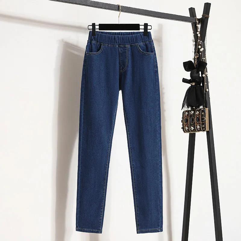 Dámské džíny s vysokým pasem, strečové džíny ve velkých velikostech, strečové slim džíny