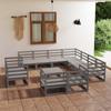 Day and Night - Day and Night Garden Furniture 12 Pieces Gray Solid Pine Wood