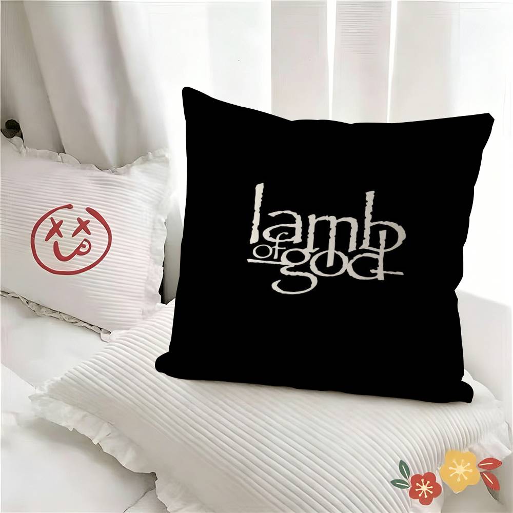 pc Band LLamb Of GGod Pillow Case Fashion Square Pillowcase Bedroom Sofa Room Ins Decoration Leisure
