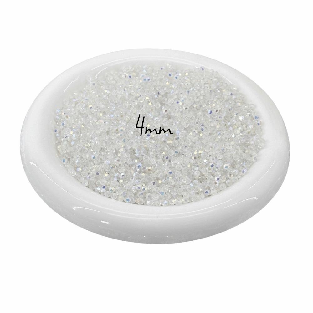 150pcs Clear AB Color Bulk Crystal Beads 4mm Faceted Crystal Beads  DIY Bracelets Necklace