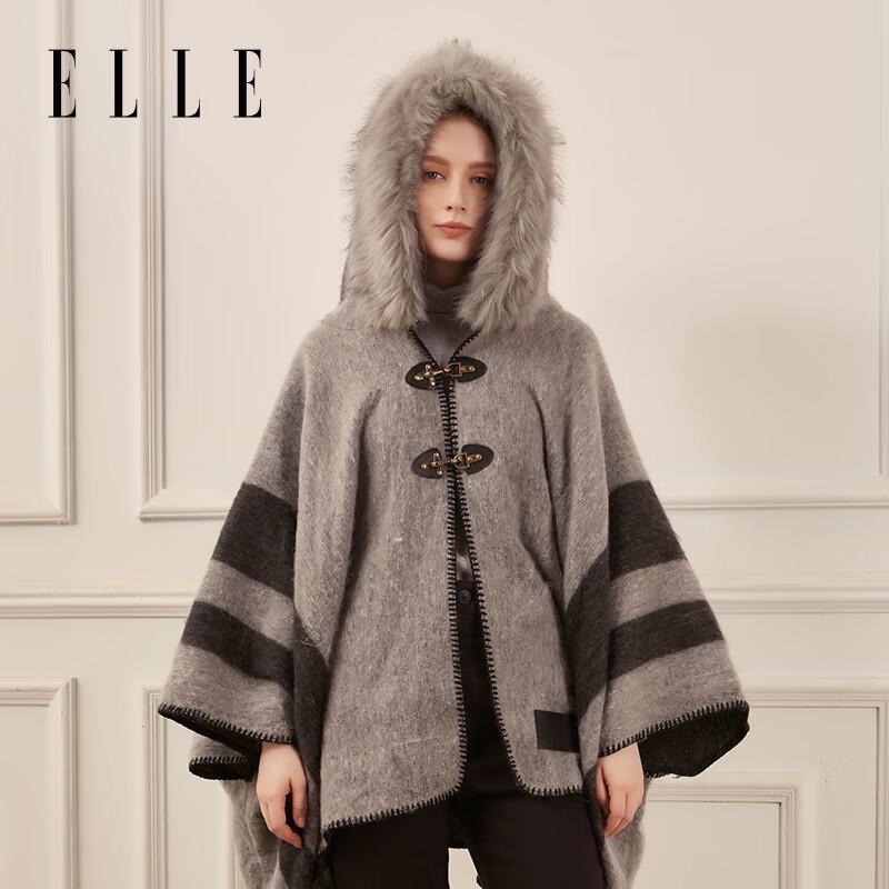ELLE Women's Warm Plush Shawl Cape