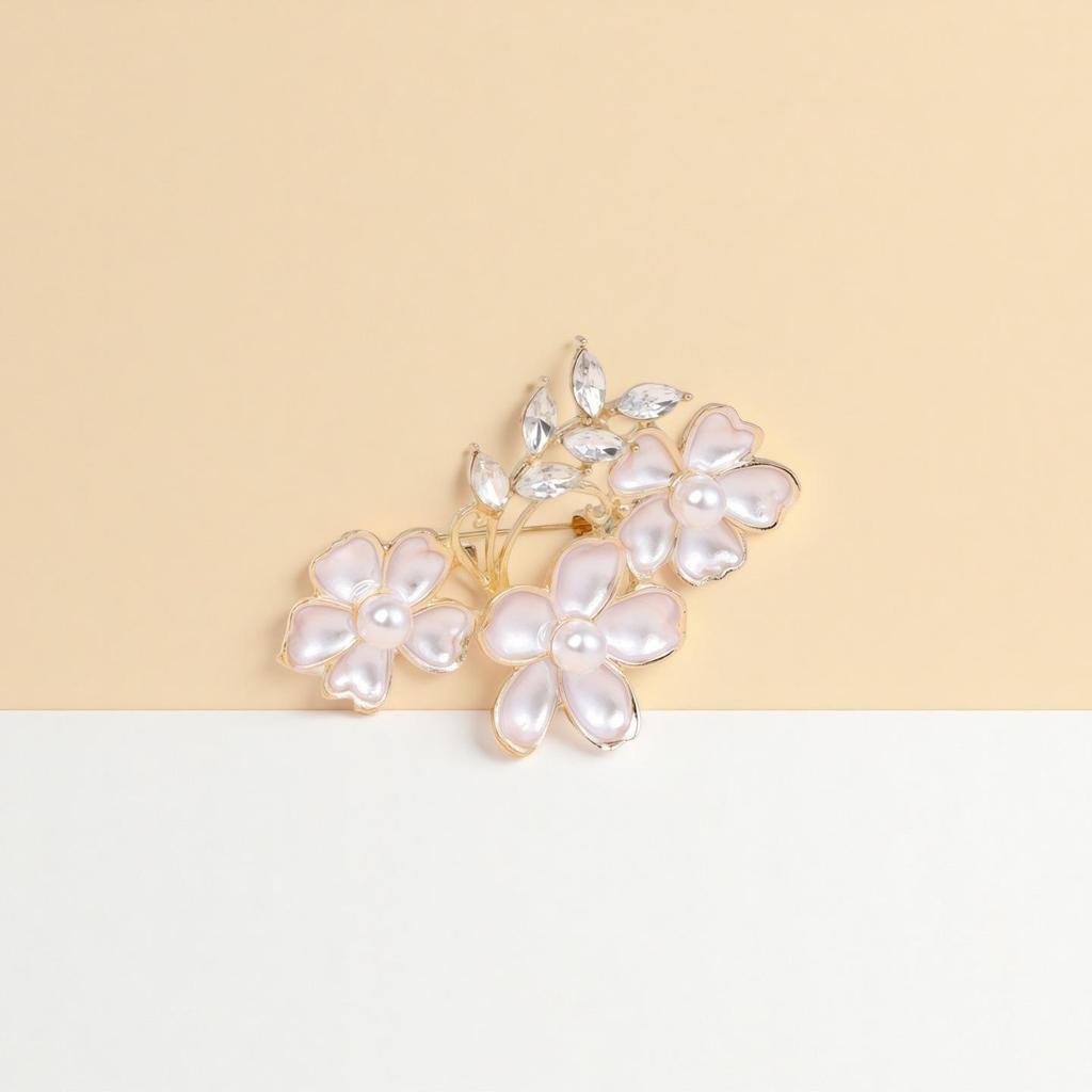 Elegant Alloy Brooch for Women - Versatile, High-End Suit & Coat Accessory