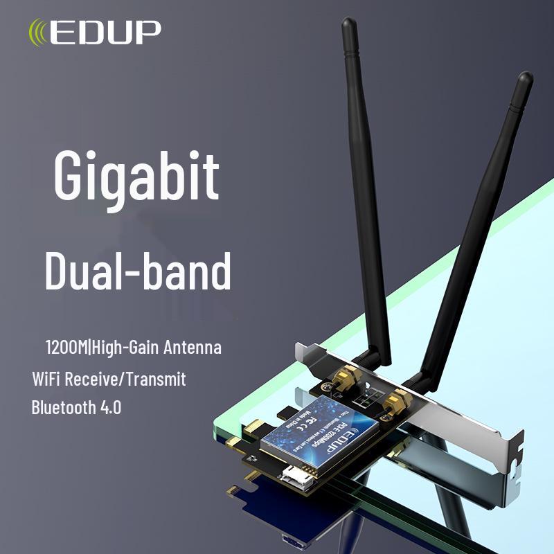1300Mbps Dual-Band 5G WiFi Bluetooth Network Card for Desktop Computers