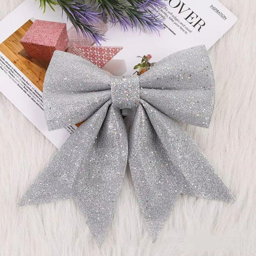 2Pcs Creative Bow Christmas Decorations 3D Christmas Bow Decorations  Holiday Accessories