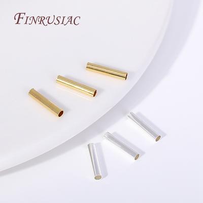 18K Gold Plated Hollow Straight Tube 2X10MM,Hole Size 1.6MM,Hollow Tube Beads Jewelry Connectors,DIY Jewelry Making Accessories