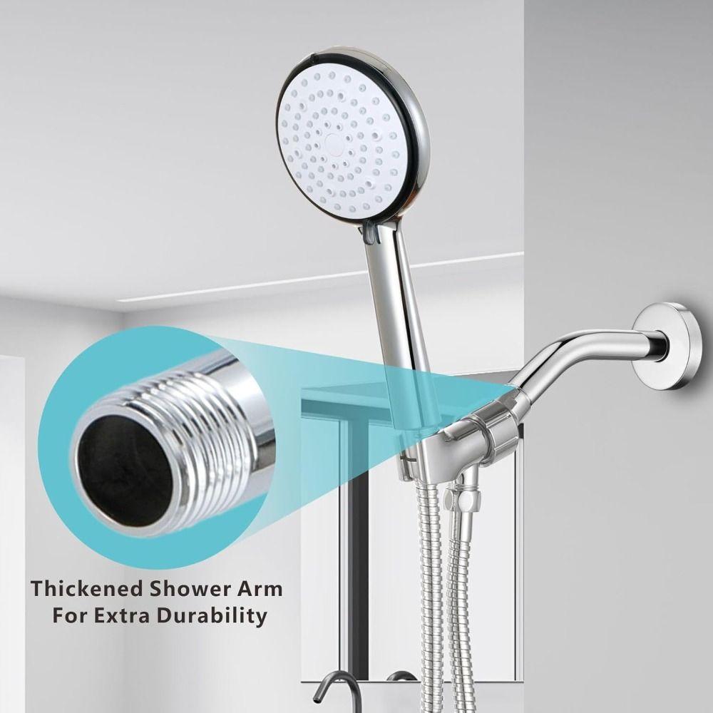 New Stainless Steel Shower Pipe Wall Mounted Silver Shower Arm Pipe Shower Arm