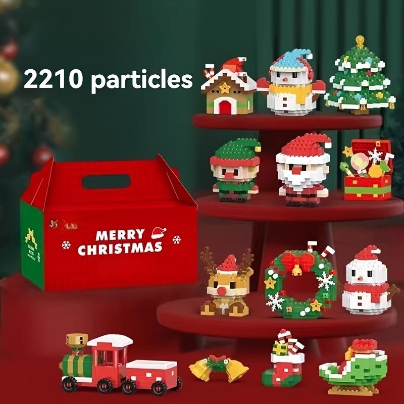 Set de Crăciun cu 2210 particule cu 12 cutii de particule mici, incluzând reni, elfi și oameni de zăpadă. Este atât un cadou de Crăciun, cât și o decorațiune de birou.