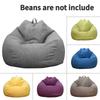 Lazy Sofas Cover Chair Covers Without Filler Linen Cloth Lounger Seat Bean Bag Pouf Puff Couch Cover for Home Garden Living Room