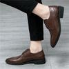 New Men Pointed Black Brown Lace Up Business Casual Dress Oxford Shoes Designer Male Formal Homecoming  Wedding Footwear
