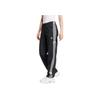 adidas Originals Logo Stripe Embroidered Elastic Waist Straight Leg Vintage Sports Knit Pants Women Pants Black IJ7086