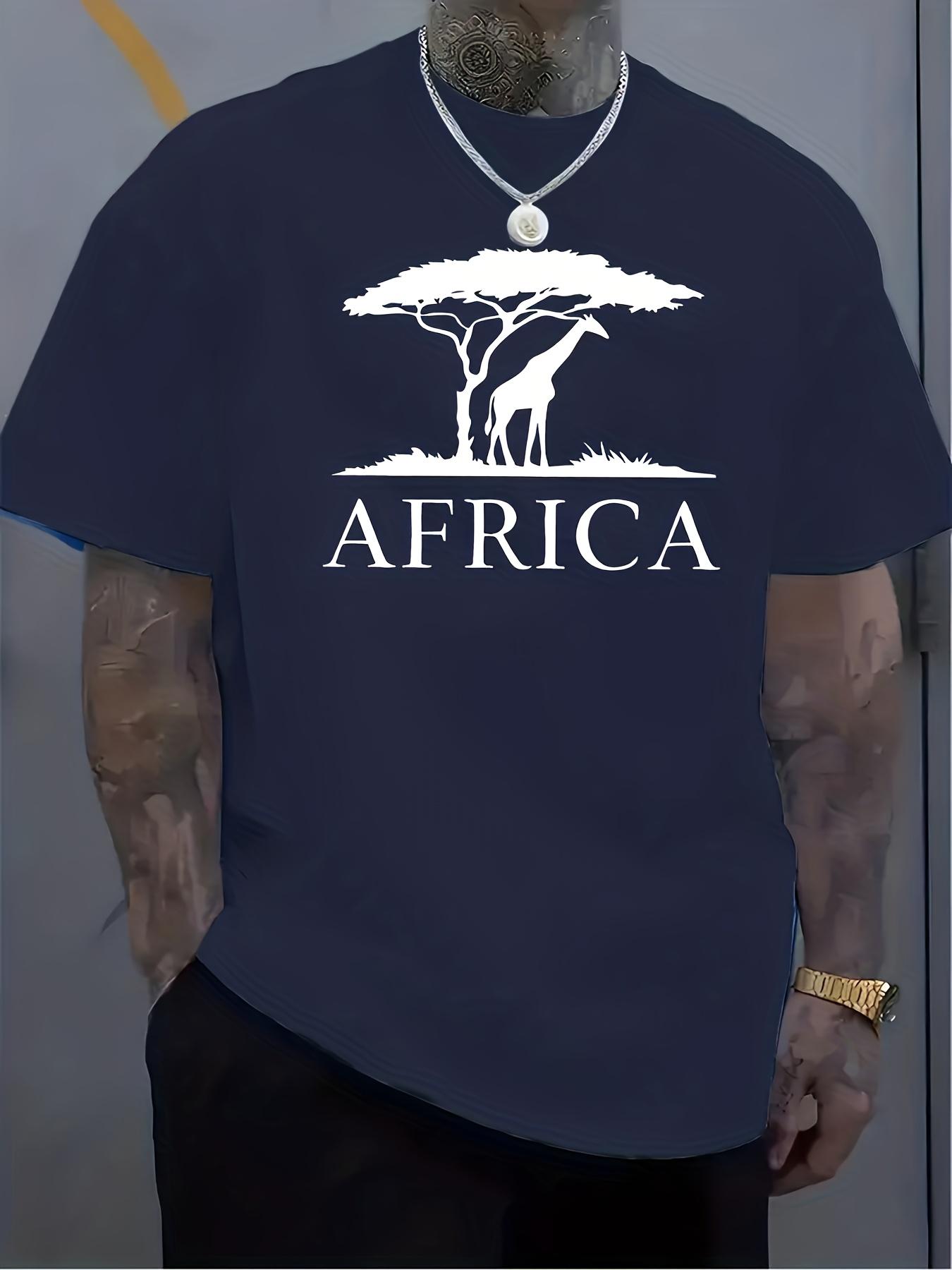 Giraffe Funny Graphic Print Men TShirt Cotton Oneck shortsleeved Tee Casual Unisex Tshirts Oversized streetwear TShirt Tops 4XL