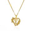 Heart Initial Letter Necklaces For Women Gold Color Stainless Steel Chain A-Z Alphabet Pendant Necklace Birthday Jewelry Gift
