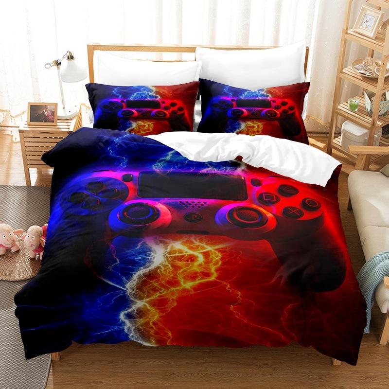 3D Digital Printing Kit Home Textile Quilt Cover Bed Sheet Bedding Three-Piece Set