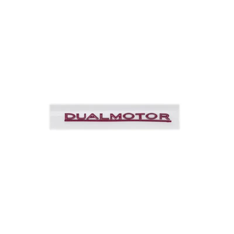 

DUAL MOTOR Underlined Letters Emblem for TESLA Model 3 Y S X Car Styling Refitting Trunk Badge Sticker Chrome Black Accessories червоний