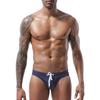 Men Summer Swimming Briefs Low-rise Drawstring Design Swimming Trunks Quick Drying Adjustable Waistline Swimsuit
