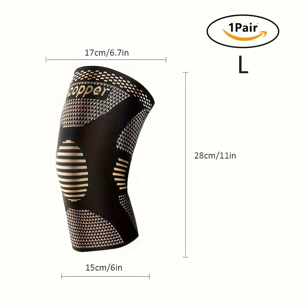 

1 пара медных наколенников — идеальное амортизирующее защитное снаряжение для мужчин и женщин, превосходная поддержка колена и стабильность для занятий спортом высокой интенсивности L(50-65KG)