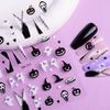 3D Halloween Nail Art Stickers Skull Pumpkin Bat Spider Web Design Nail Decals Punk Goth Style Stickers For Manicure DIY