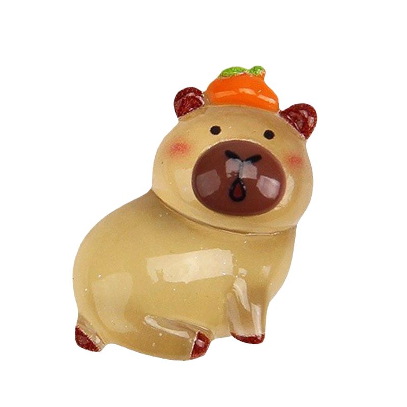 10 stk/sett Capybara Resin Tilbehør Barnas DIY Tilbehør Hjemmedekorasjon Små Ornamenter