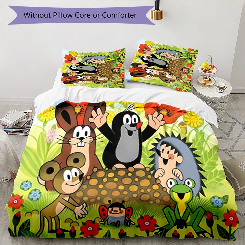 KRTECEK 3pcs Bedding Set Duvet Cover Closure Includes 1 Duvet Cover & 2 Pillowcases for All Seasons Bedroom Home Dorm Decor