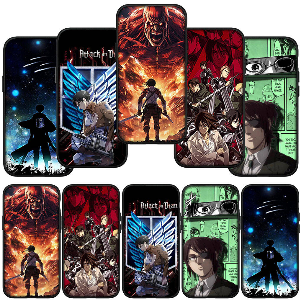 Case for I17 16 15 Xiaomi Poco F8 F7 F6 X7 X6 M8 C85 C75 C71 Redmi Note 14 13 12 11 Pro Max A3 A4 14C 13C 15C Eren Jaeger Anime Levi Attack On Titan