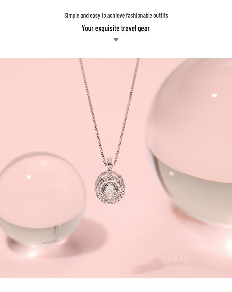 S925 Silber Lebendiges Halsband: Koreanische Clavicle-Kette mit Anhänger - Perfektes Weihnachtsgeschenk für Sie